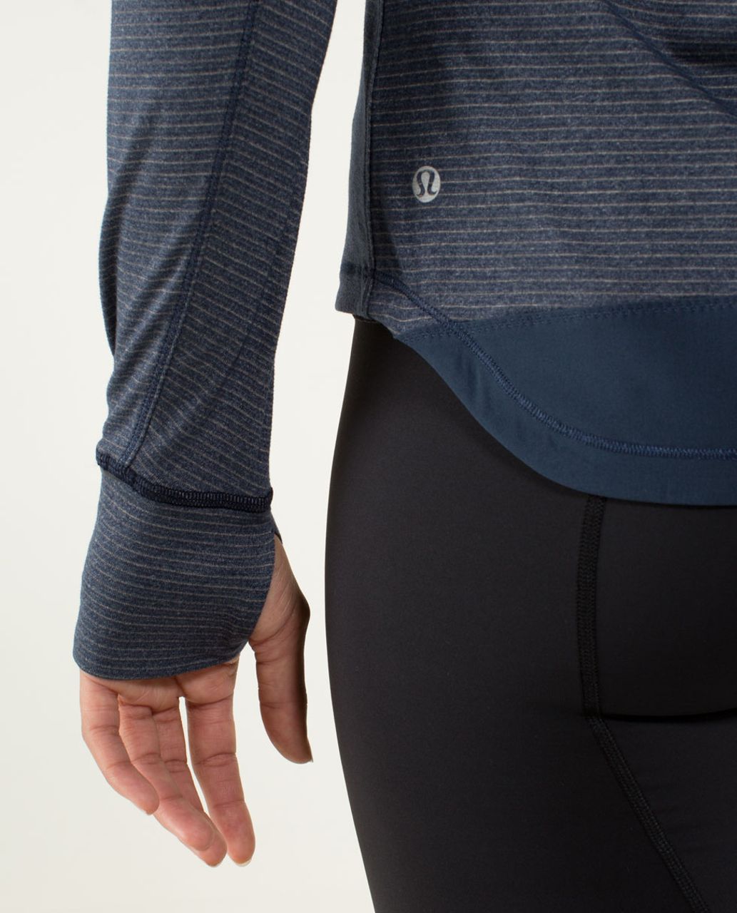 Lululemon Race Me Long Sleeve - Heathered Inkwell / Inkwell