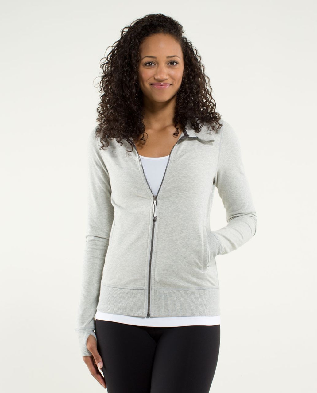 Lululemon Bliss Break Hoodie - Heathered Light Grey / Angel Wing