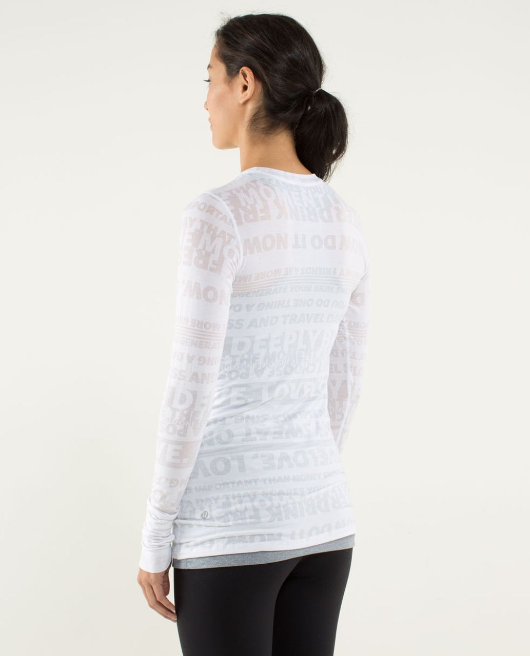 Lululemon Manifesto Long Sleeve - Discover Manifesto Burnout White