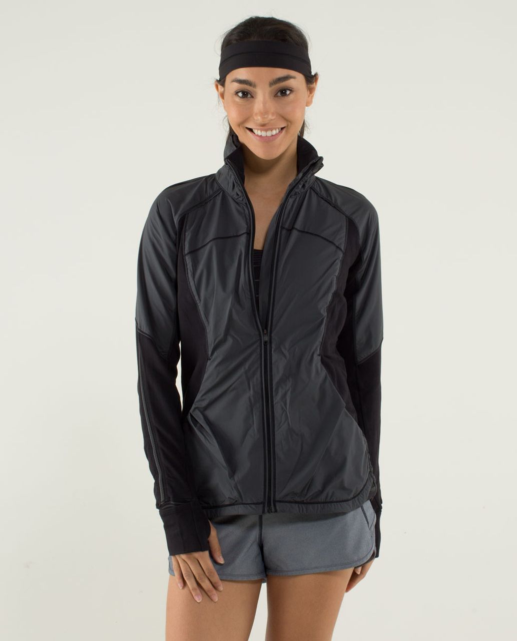 Lululemon Can't Stop Jacket - Mini Hyper Stripe Baroque Blue / Black