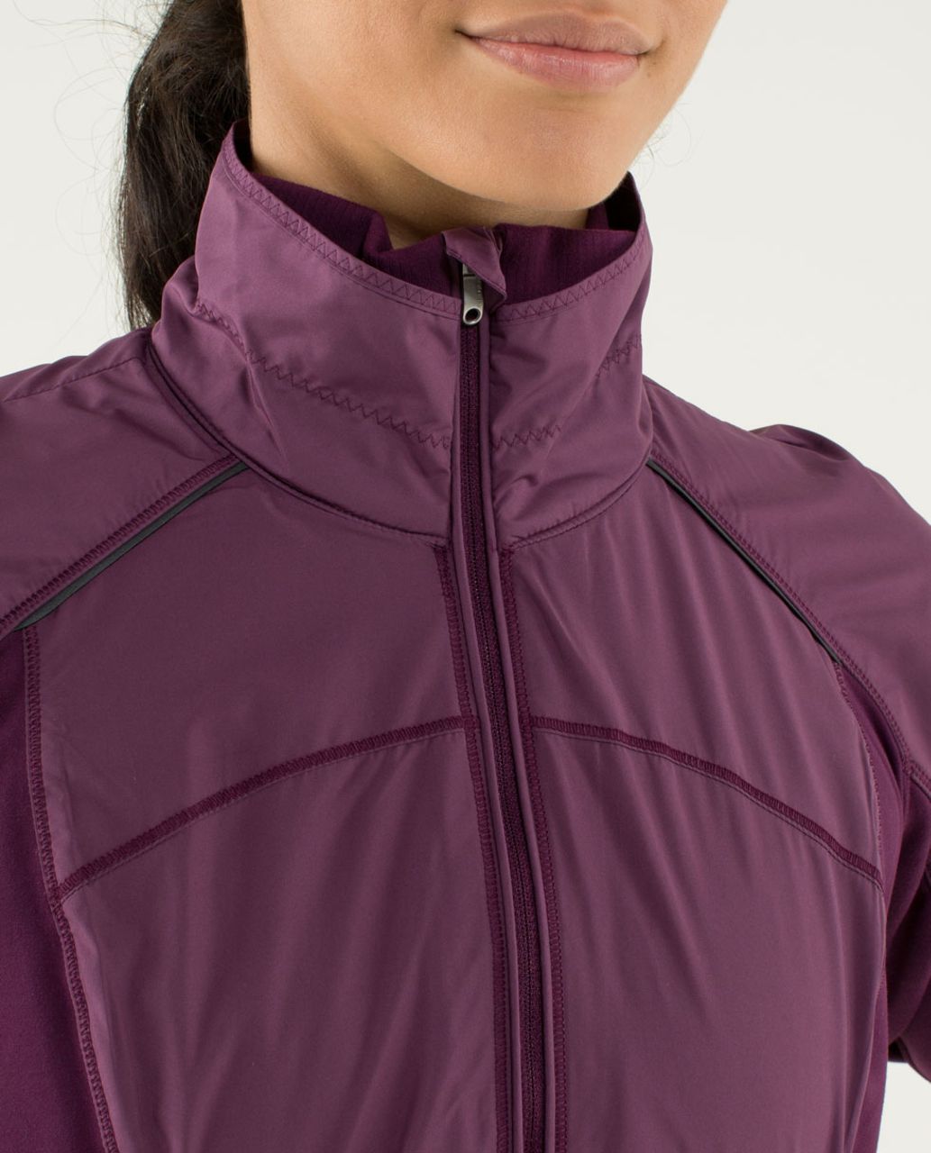 Lululemon Can't Stop Jacket - Hyper Stripe Plum / Plum / Plum