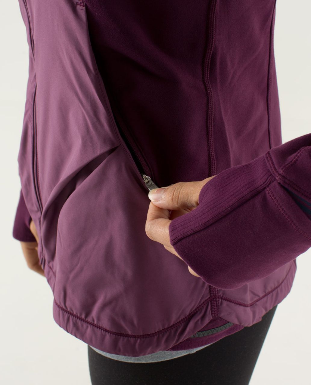 Lululemon Can't Stop Jacket - Hyper Stripe Plum / Plum / Plum