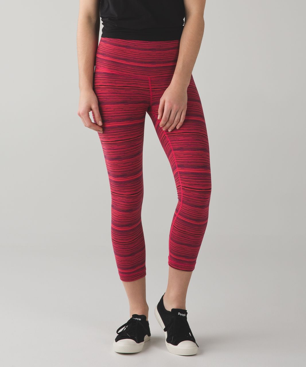 Lululemon Wunder Under Crop III (Reversible) - True Red / Prep Red - lulu  fanatics