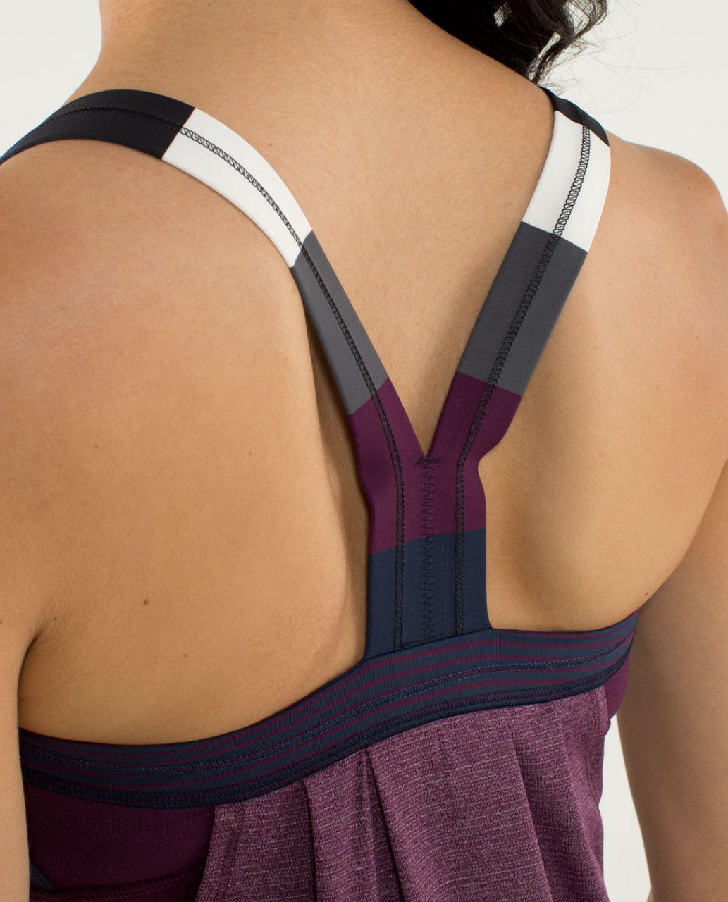 Lululemon Rest Less Tank - Heathered Plum / Hyper Stripe Plum / Pow Stripe Angel Wing