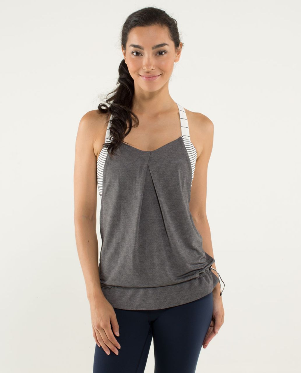 Lululemon Rest Less Tank - Heathered Soot Light / Hyper Stripe Angel Wing / Slalom Stripe Angel Wing