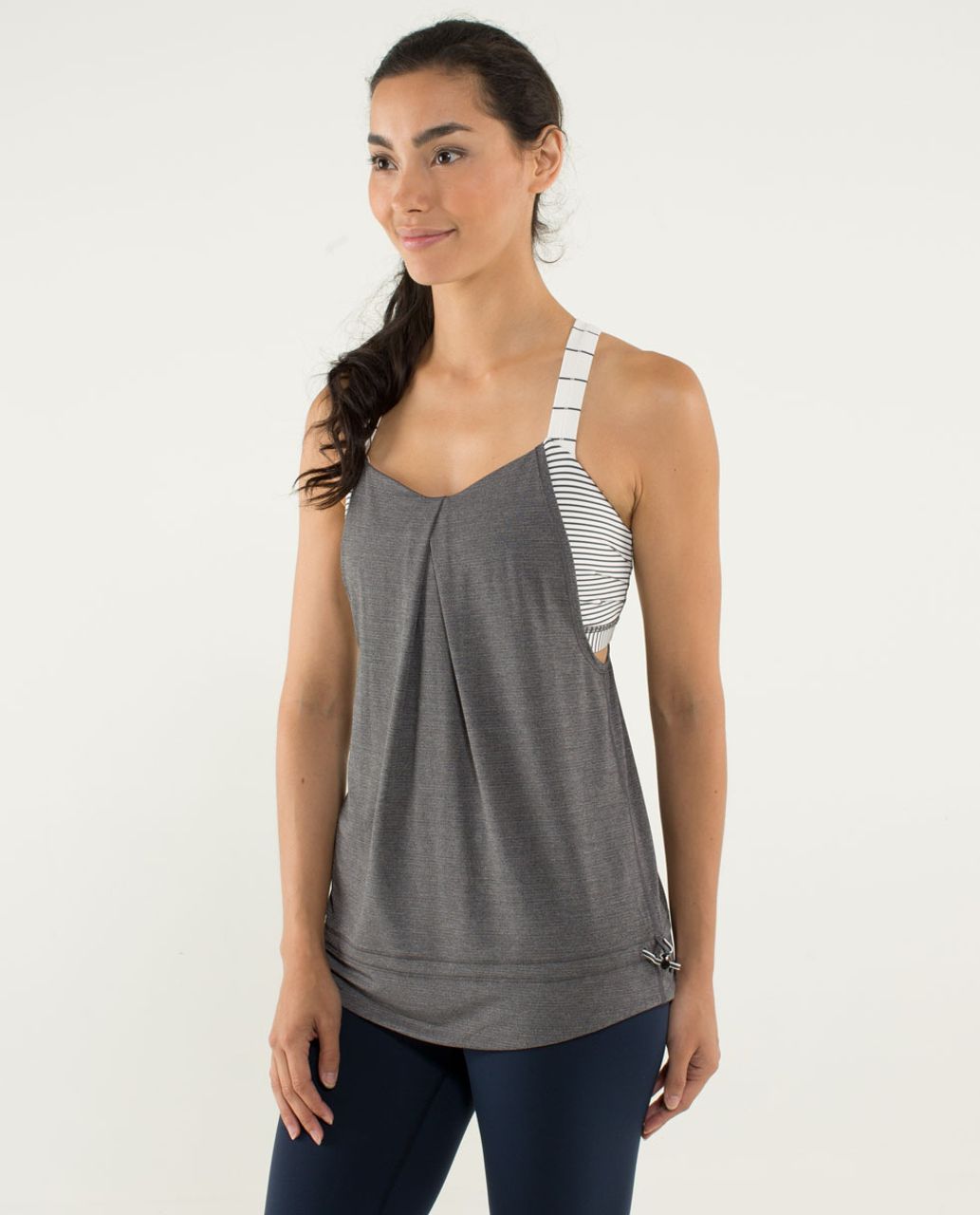 Lululemon Rest Less Tank - Heathered Soot Light / Hyper Stripe Angel Wing / Slalom Stripe Angel Wing