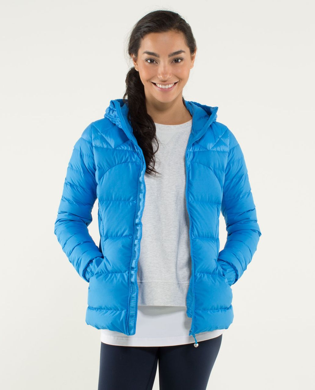 RARE Lululemon Fluffin Awesome Goose Down Light Blue Puffer Sz.12