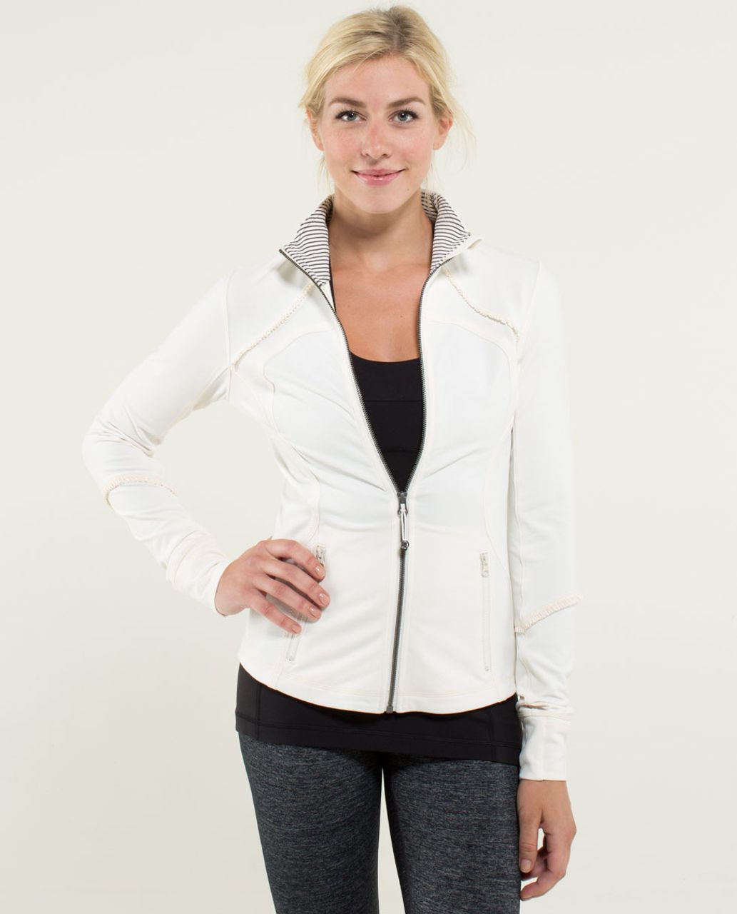 Lululemon Forme Jacket *Ruffled Up - Angel Wing / Hyper Stripe Angel Wing