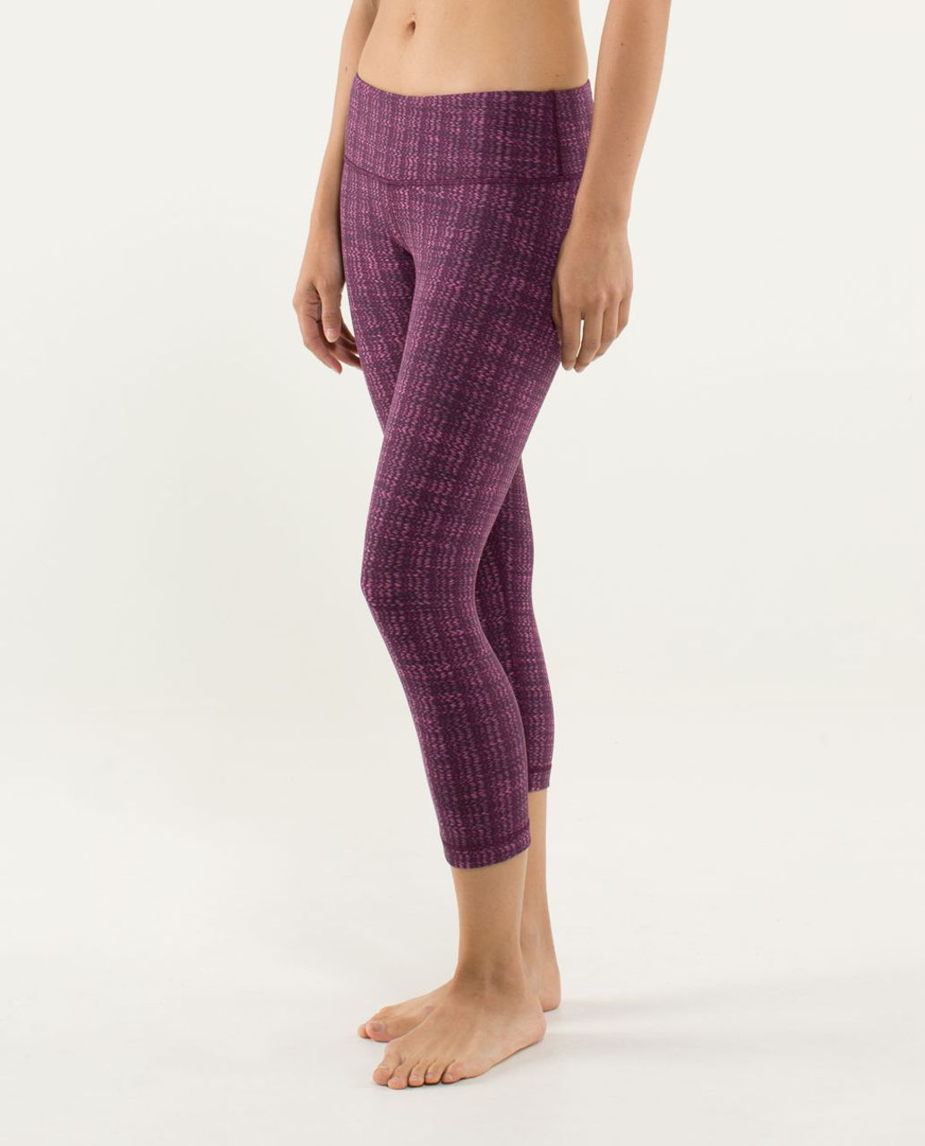 Lululemon Wunder Under Crop - Ziggy Wee August Glo / Raspberry Glo Light