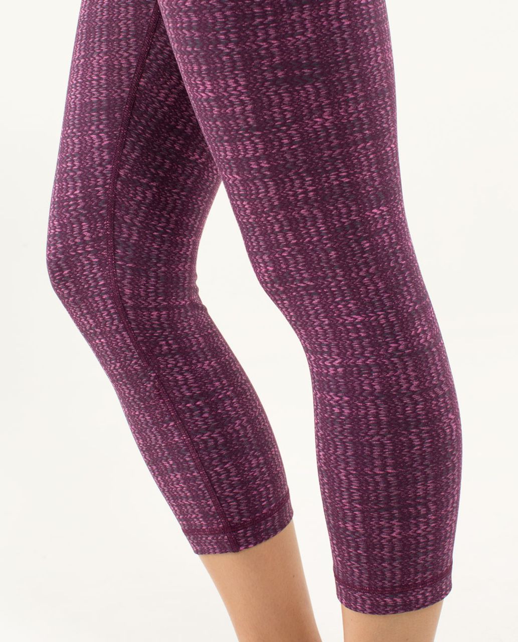 Lululemon Wunder Under Crop - Ziggy Wee August Glo / Raspberry Glo Light