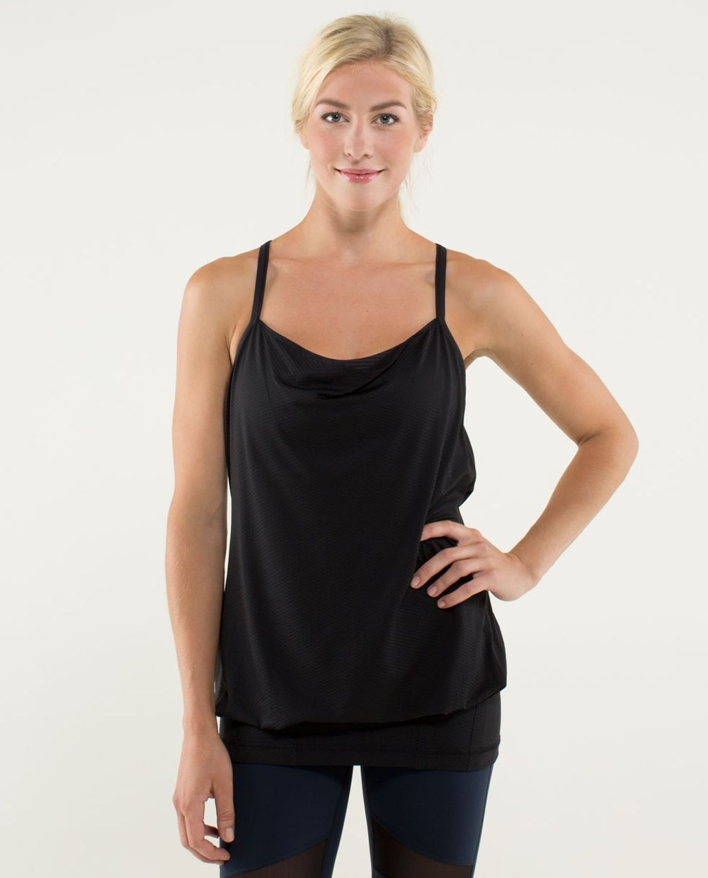 Lululemon C.Y.B Tank - Black / Hyper Stripe Black