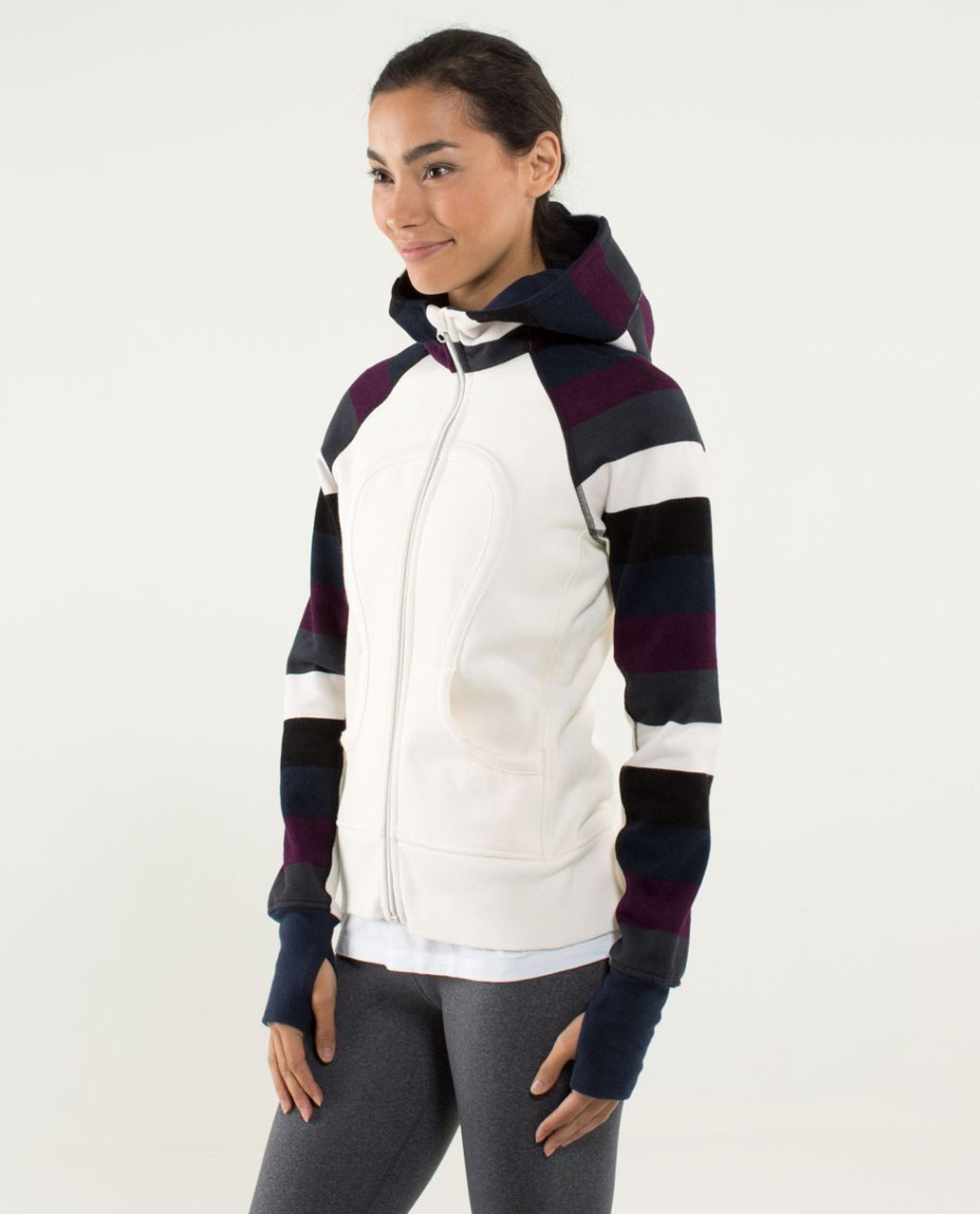 Lululemon Scuba Hoodie *Stretch (Lined Hood) - Angel Wing / Pow Stripe Printed Angel Wing / Inkwell