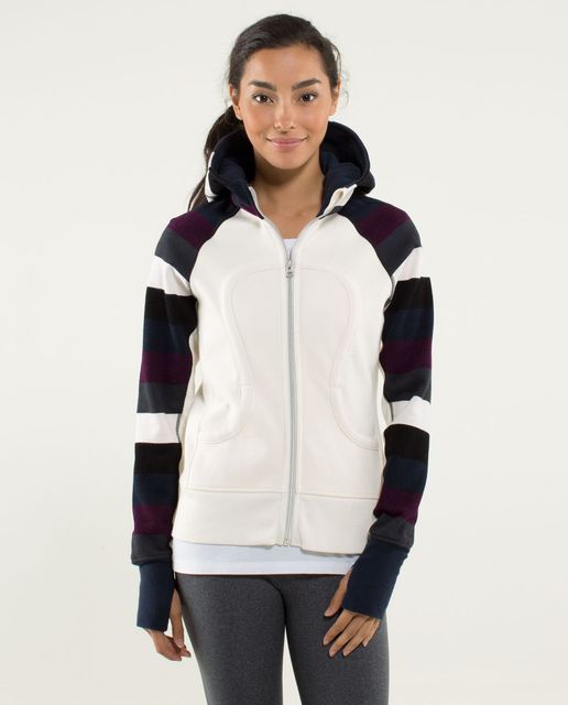 Lululemon Scuba Hoodie Classic Cotton Fleece - Heathered Angel White /  Angel Wing - lulu fanatics