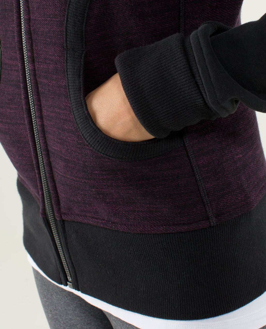 Lululemon Scuba Hoodie *Stretch (Lined Hood) - Commuter Denim Black / Black / Plum