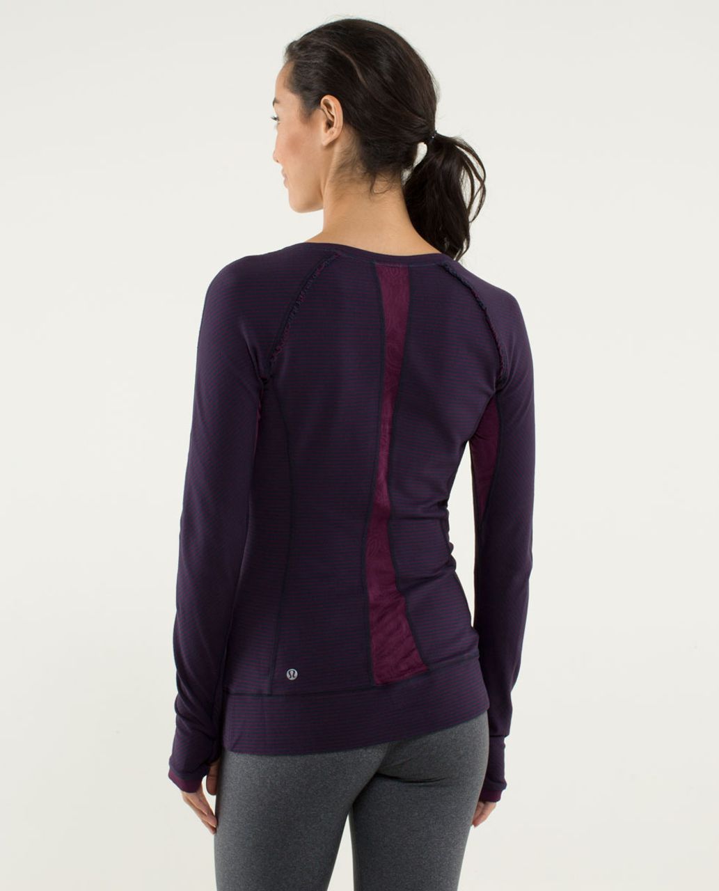 Lululemon Full Tilt Long Sleeve - Hyper Stripe Plum / Plum