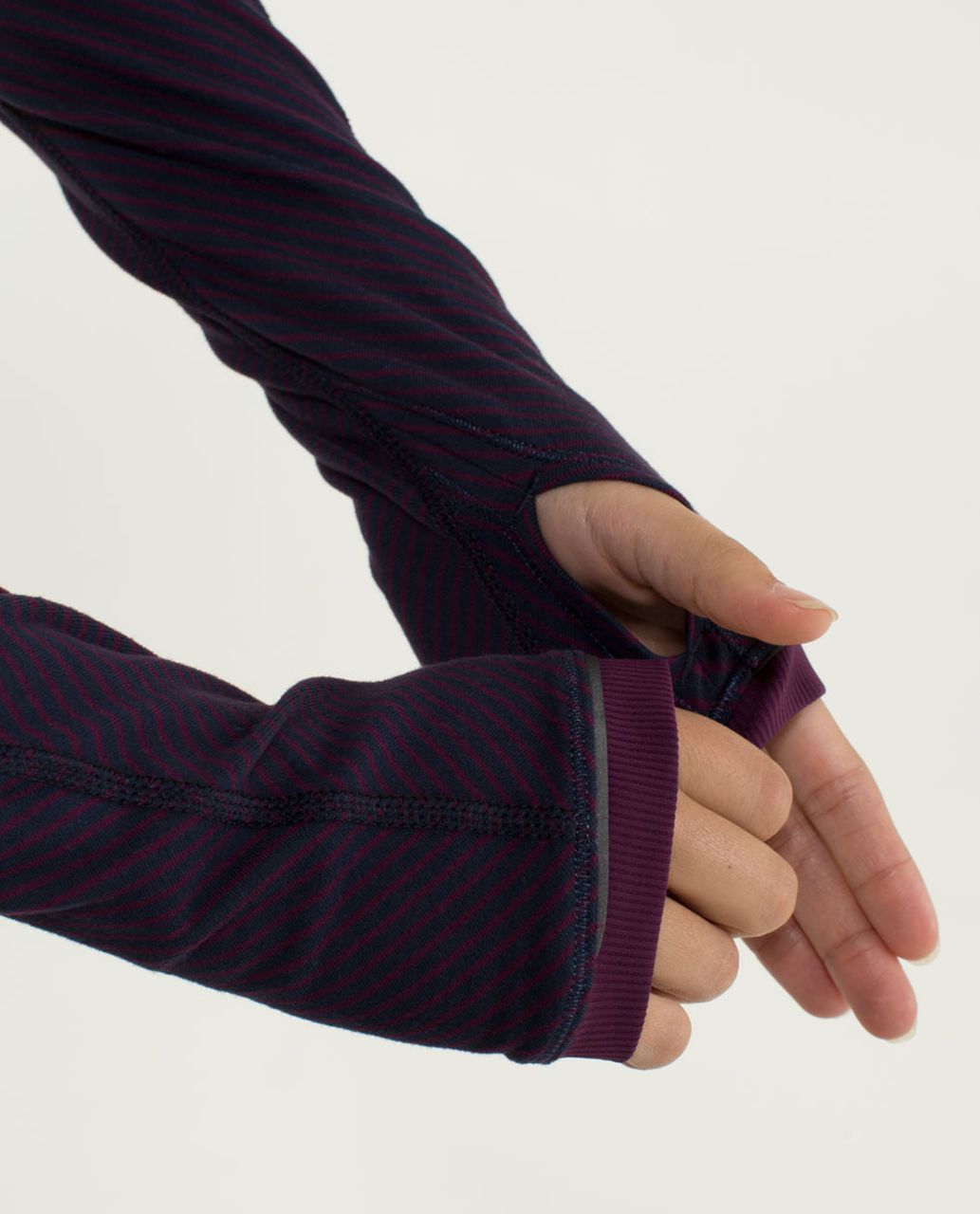 Lululemon Full Tilt Long Sleeve - Hyper Stripe Plum / Plum