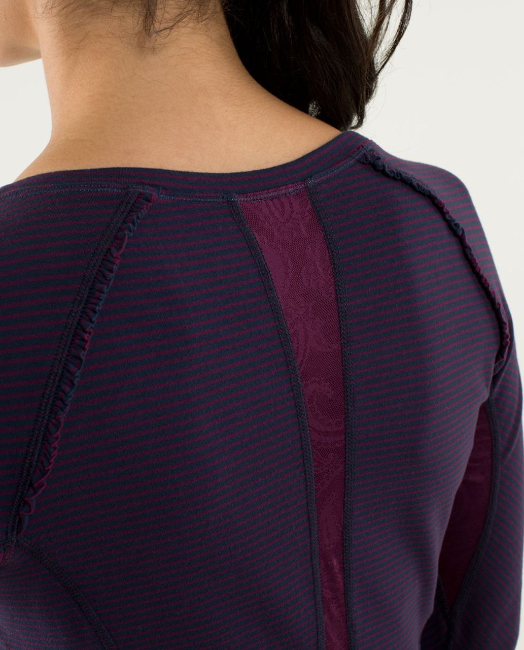 Lululemon Full Tilt Long Sleeve - Hyper Stripe Plum / Plum