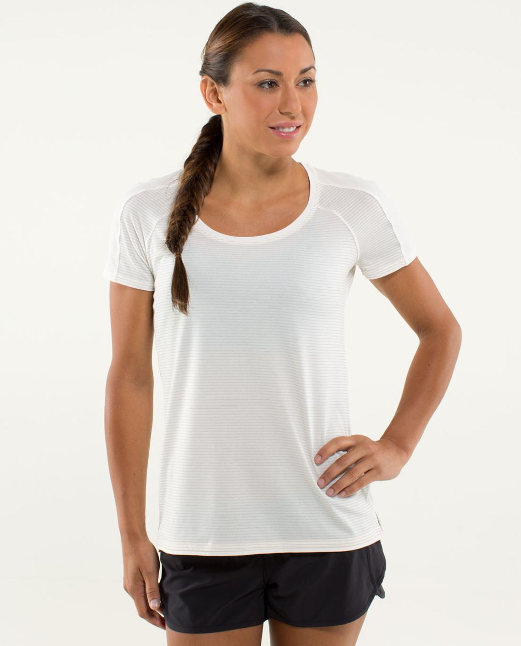 Lululemon Race Me Short Sleeve - Heathered Angel Wing / Angel Wing