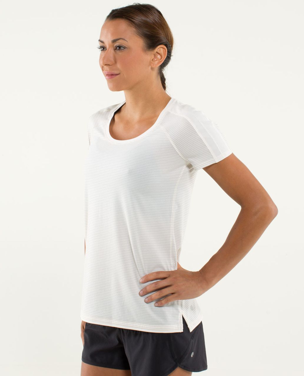 Lululemon Race Me Short Sleeve - Heathered Angel Wing / Angel Wing