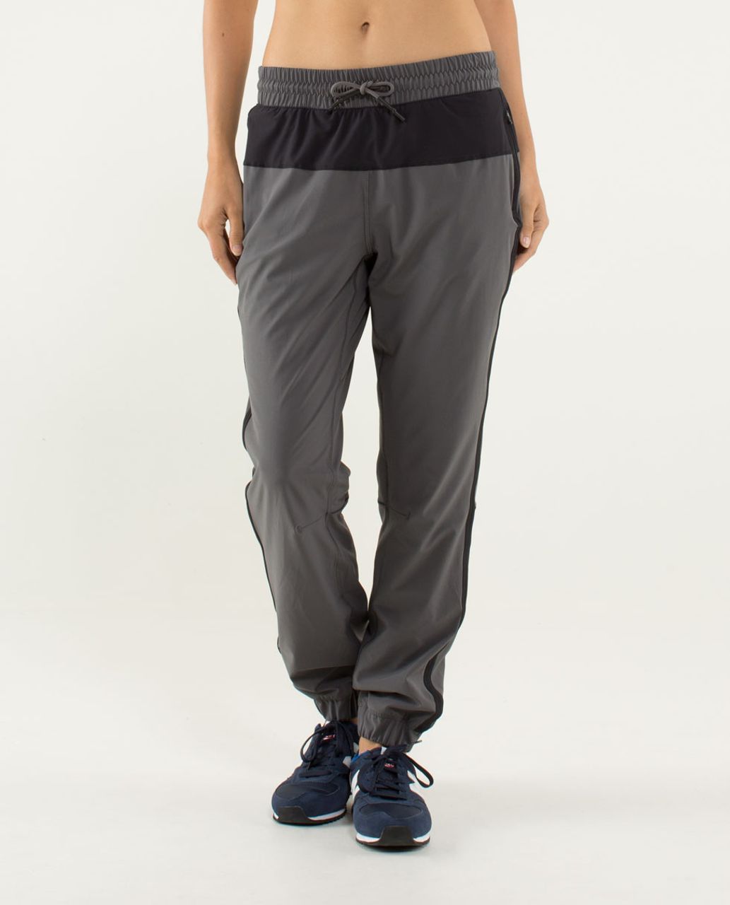 Lululemon Track To Reality Pant - Soot Light / Black / Slalom Stripe Angel Wing