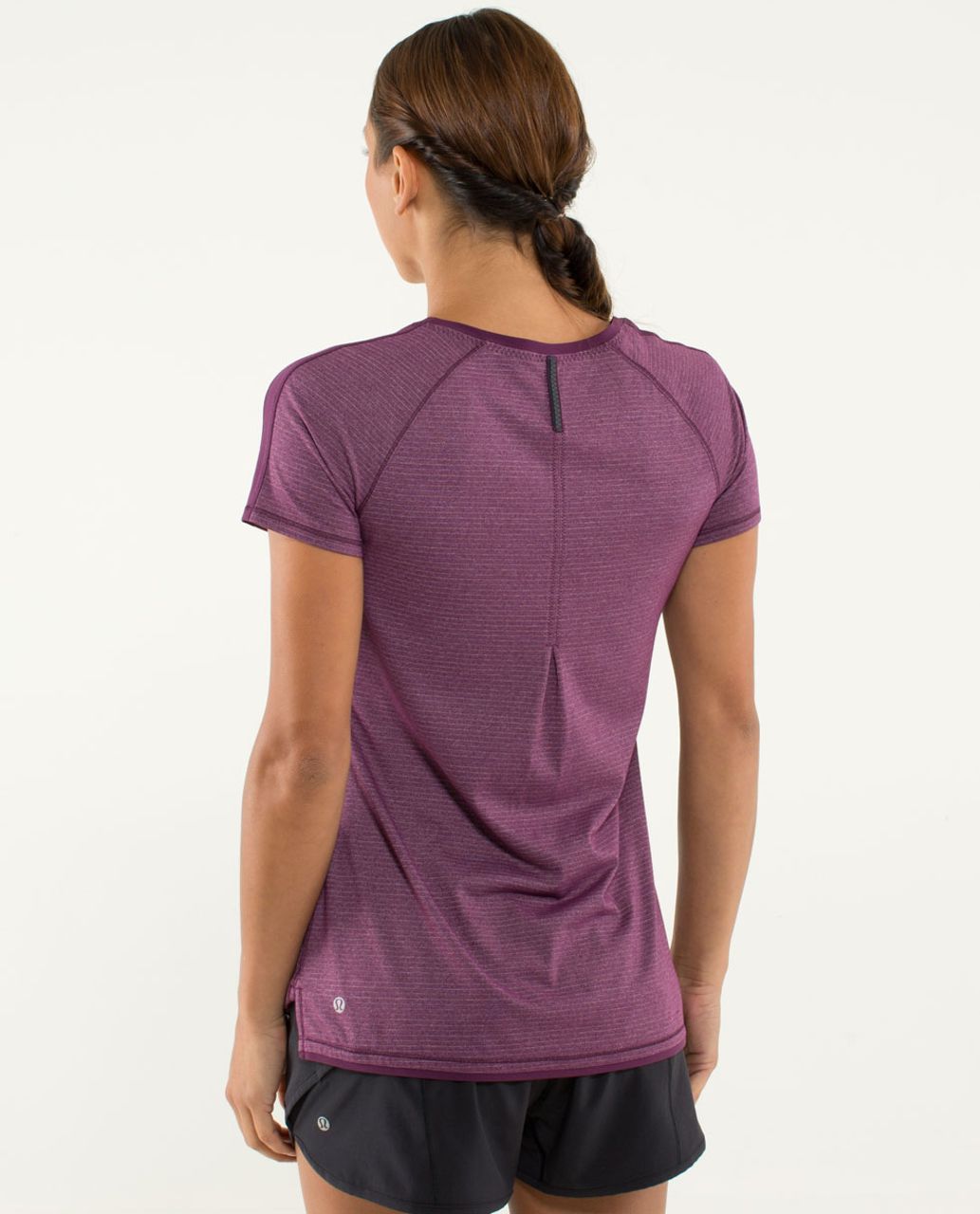 Lululemon Race Me Short Sleeve - Heathered Plum /  Plum