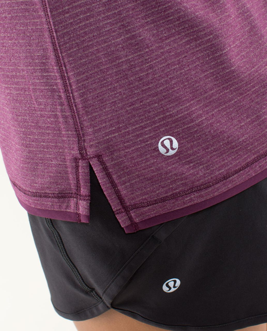 Lululemon Race Me Short Sleeve - Heathered Plum /  Plum