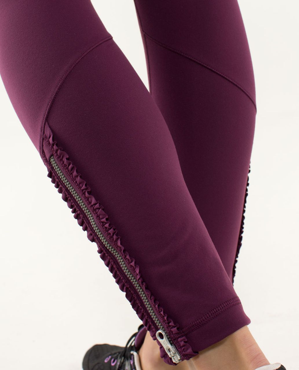 Plum Truffle Triple Ruffle Leggings