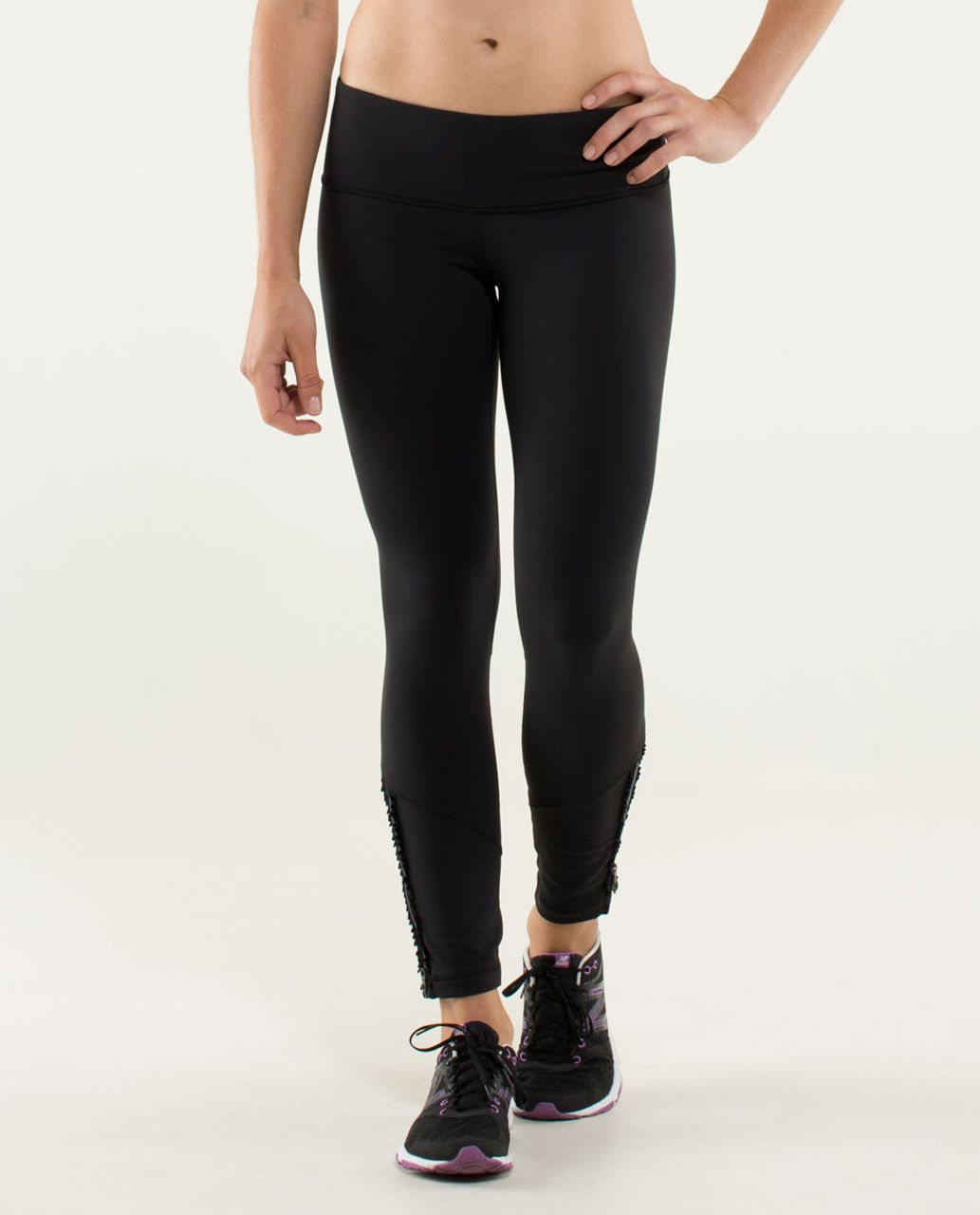 Lululemon Wunder Under Pant *Ruffled Up - Black / Hyper Stripe Angel Wing -  lulu fanatics