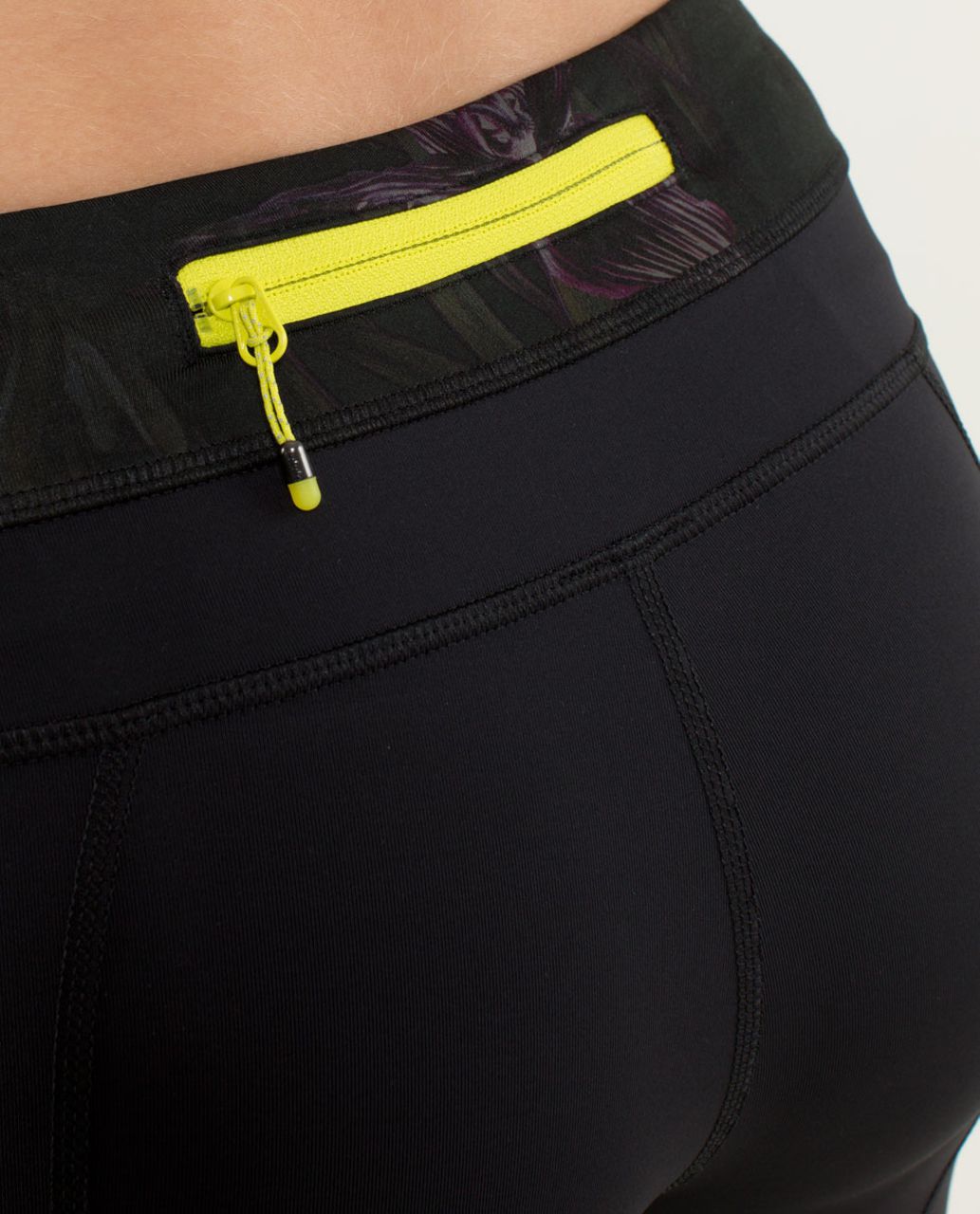 Lululemon Run:  Inspire Crop II - Black / Midnight Iris Multi