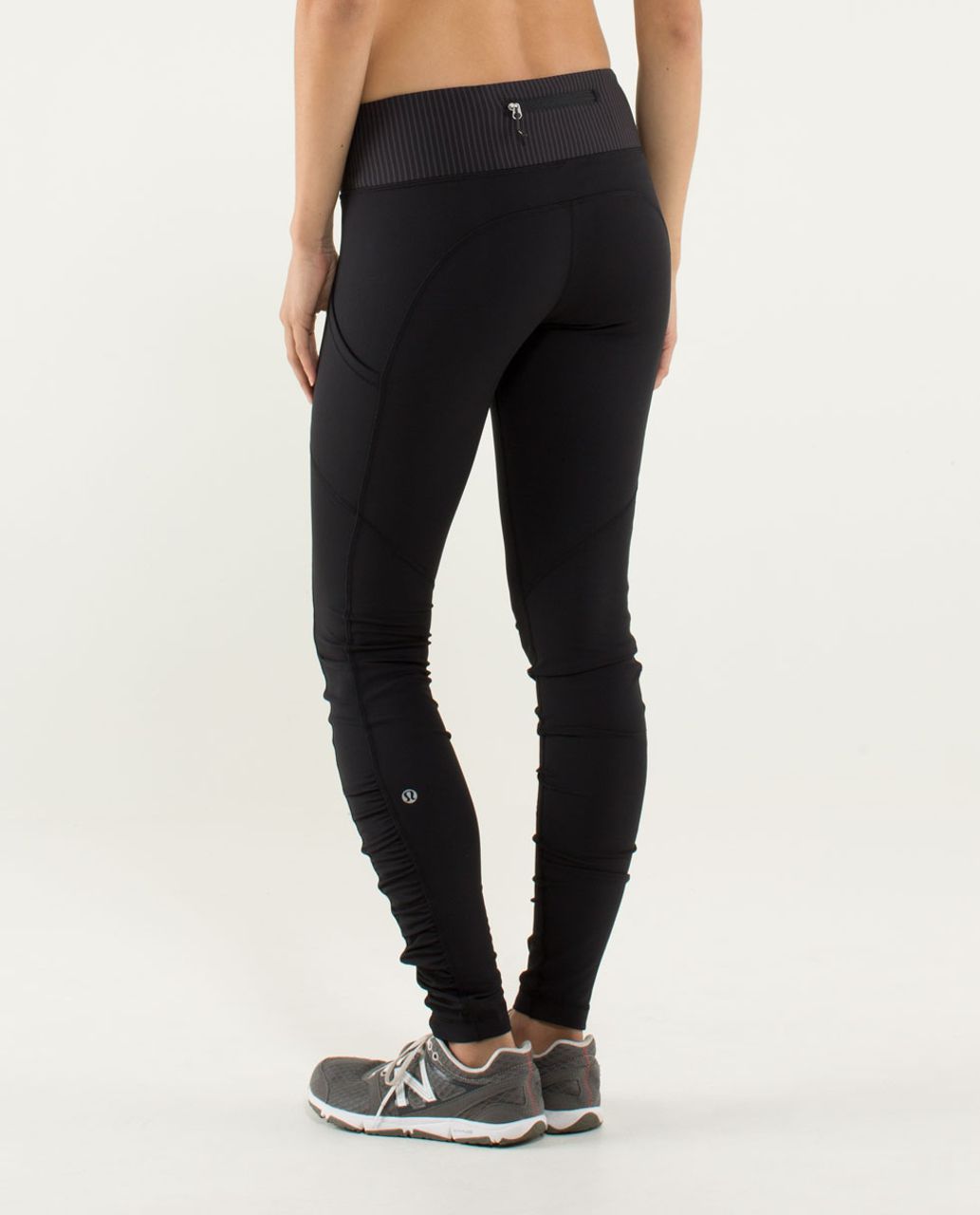 Lululemon Speed Tight *Cozy - Black / Hyper Stripe Black - lulu fanatics