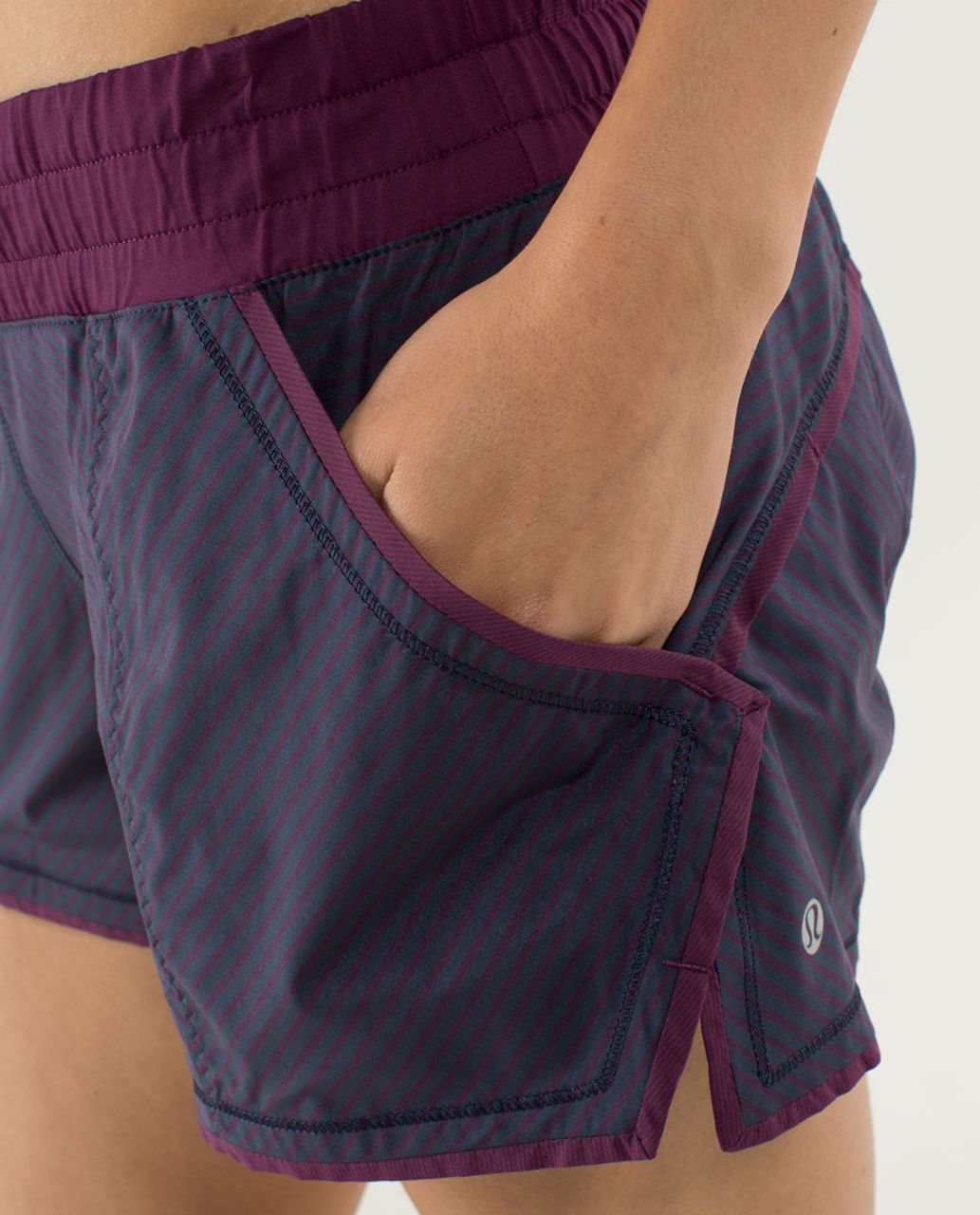 Lululemon Shake & Break Short - Hyper Stripe Plum / Plum