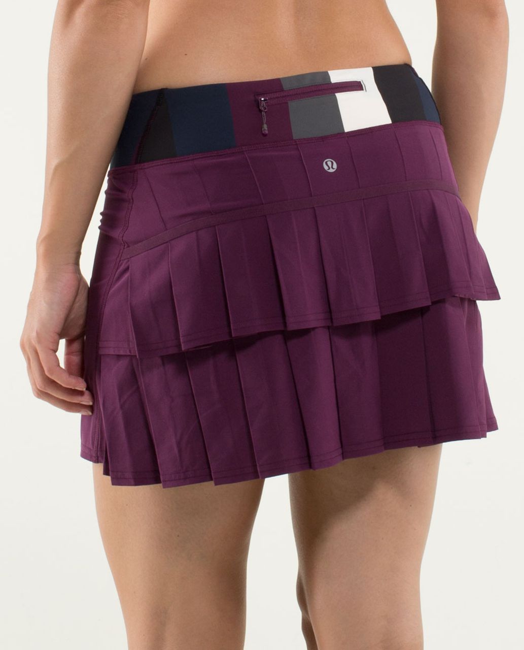 Lululemon Run:  Pace Setter Skirt (Tall) - Plum / Pow Stripe Angel Wing