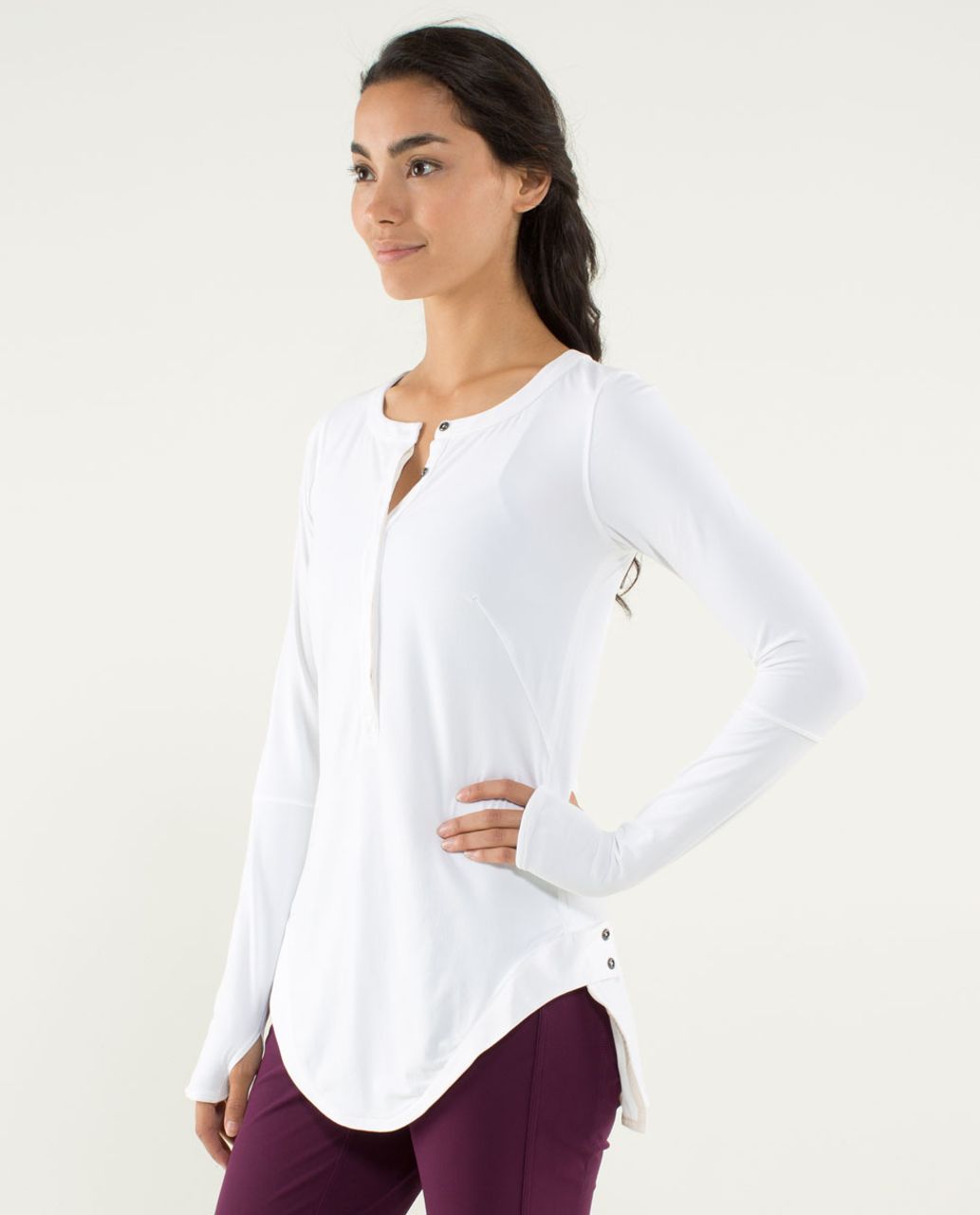 Lululemon Urbanite Henley Long Sleeve - White