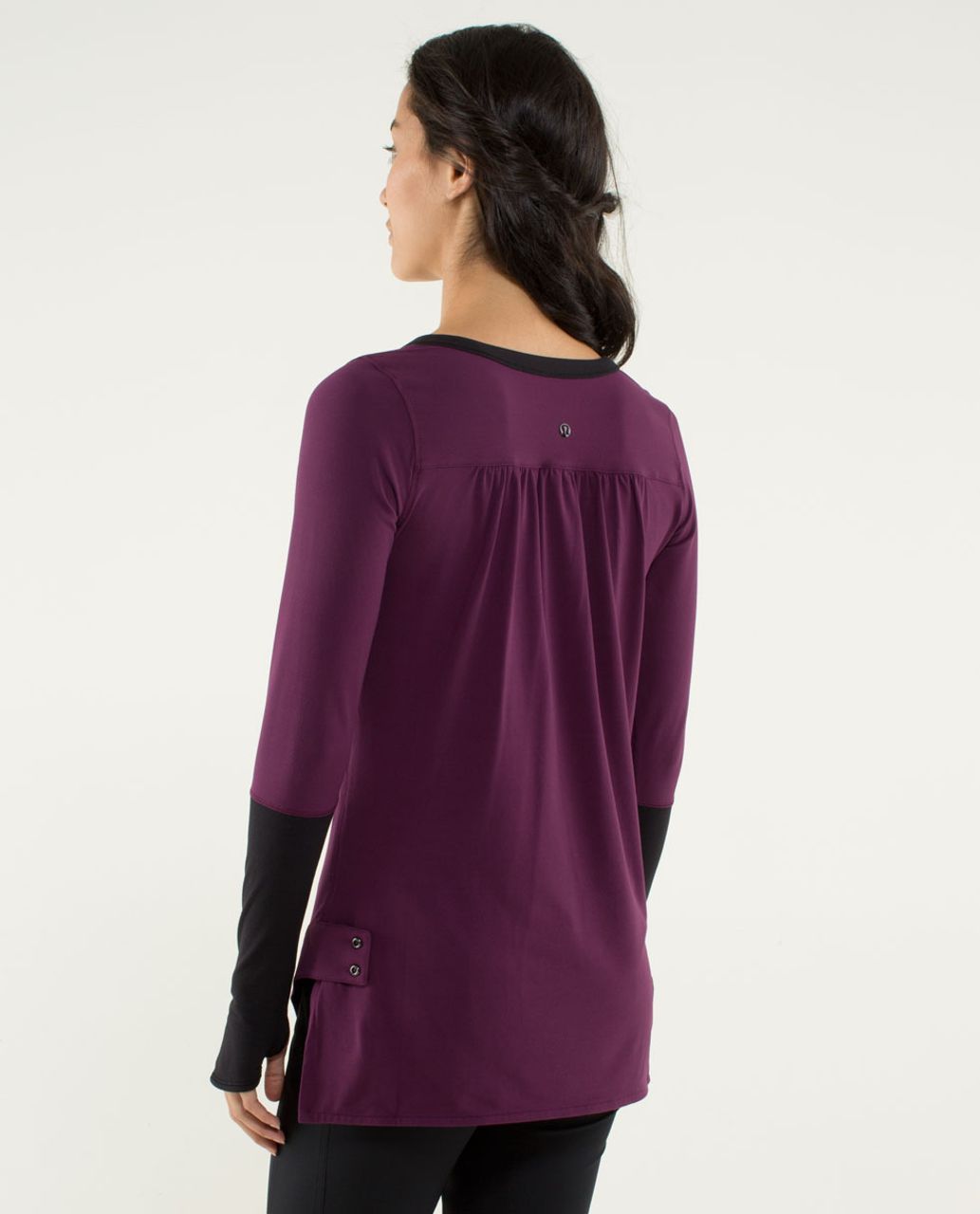 Lululemon Urbanite Henley Long Sleeve - Plum / Black