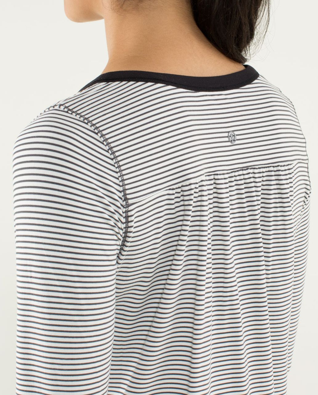 Lululemon Urbanite Henley Long Sleeve - Hyper Stripe Angel Wing / Black