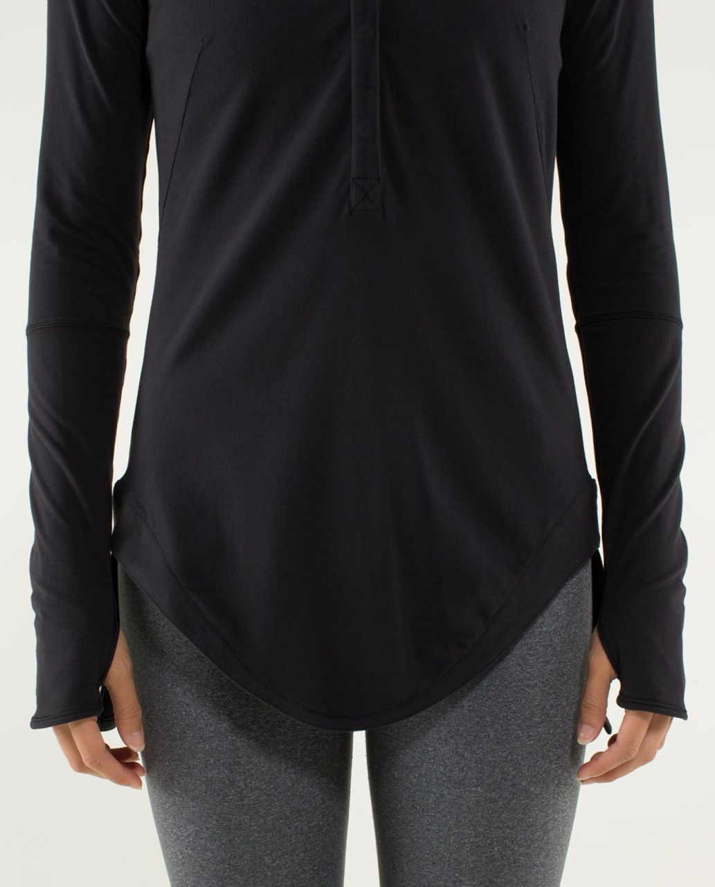 Lululemon Urbanite Henley Long Sleeve - Black