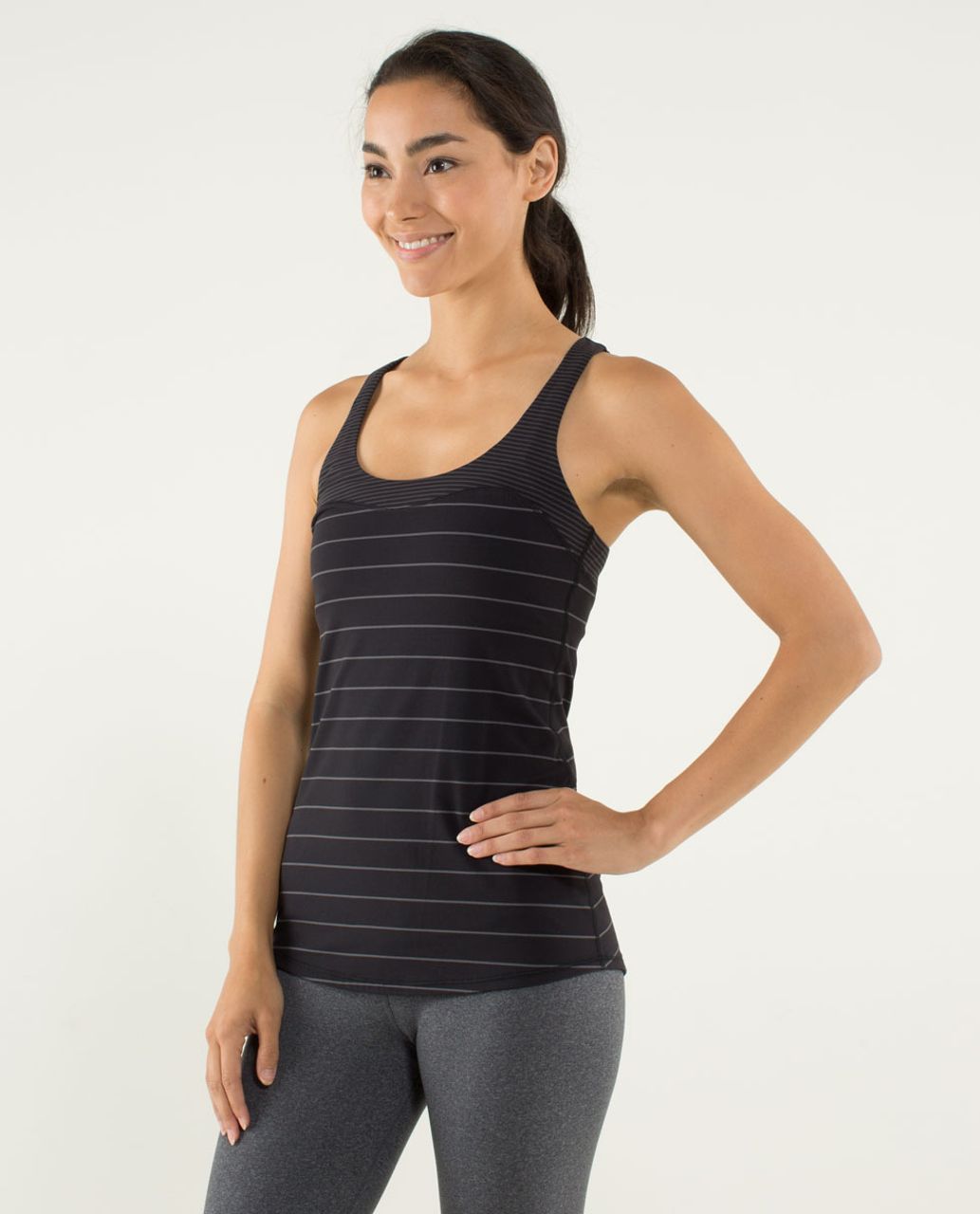 Lululemon Run: Fast Track Tank - Twin Stripe Love Red - lulu fanatics