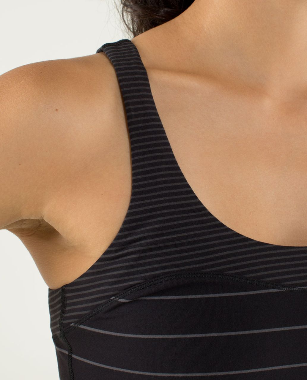 Lululemon Run:  First Base Tank - Slalom Stripe Black / Hyper Stripe Black