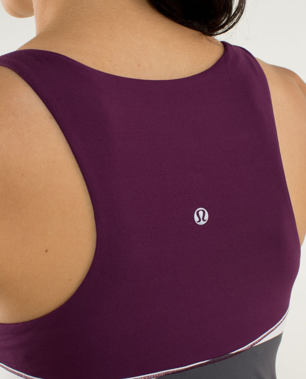 Lululemon Run:  First Base Tank - Pow Stripe Angel Wing / Plum