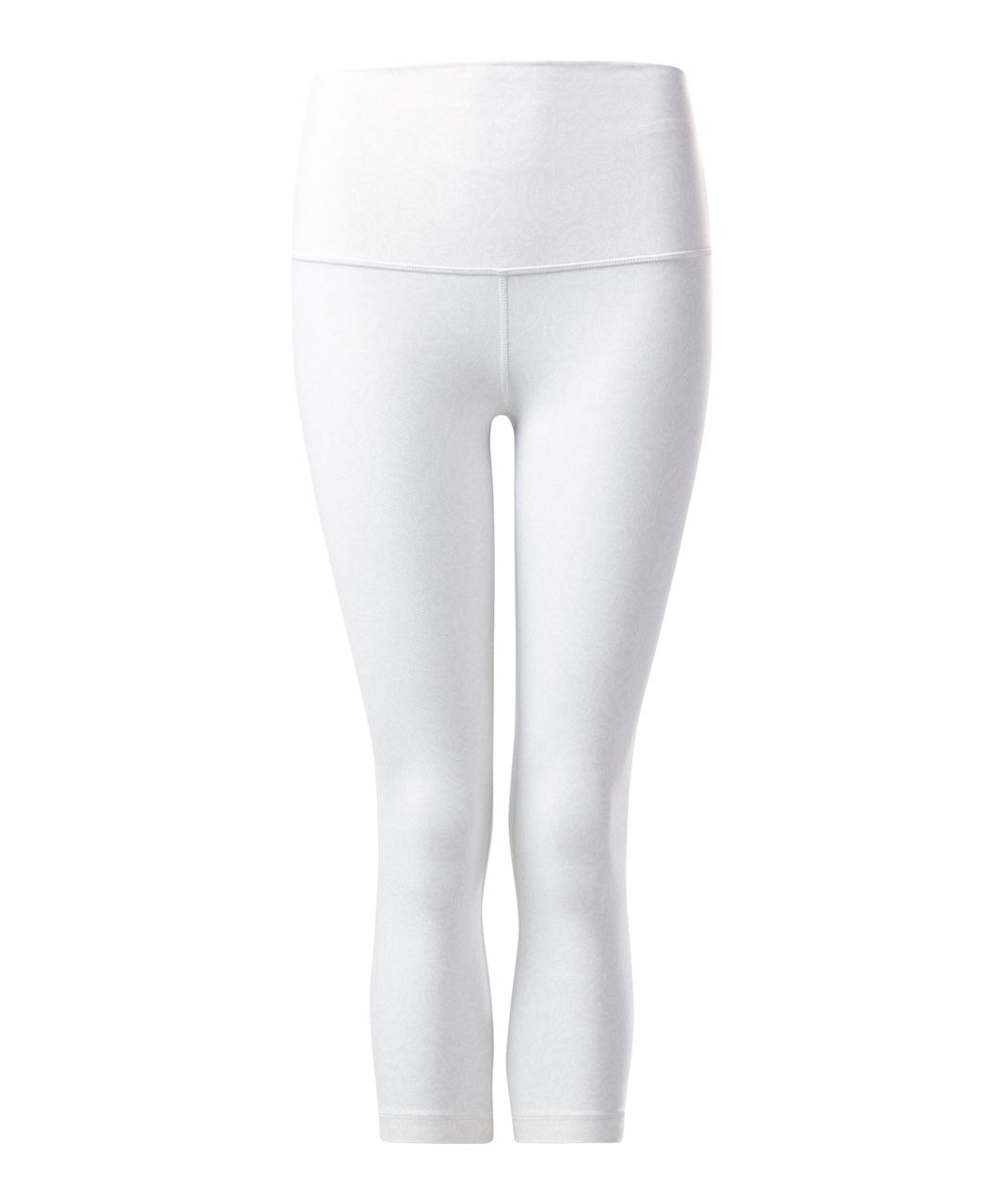 Lululemon Wunder Under Crop (Hi-Rise) - Foli Manifesto White Nimbus