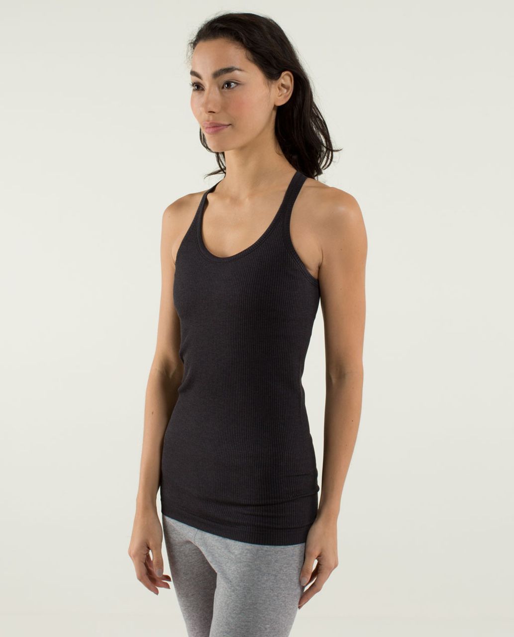 Lululemon Twist and Toil Tank Heathered Black / - Depop