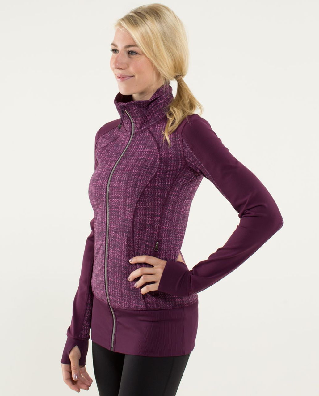 Lululemon Nice Asana Jacket - Ziggy Wee August Glo / Plum