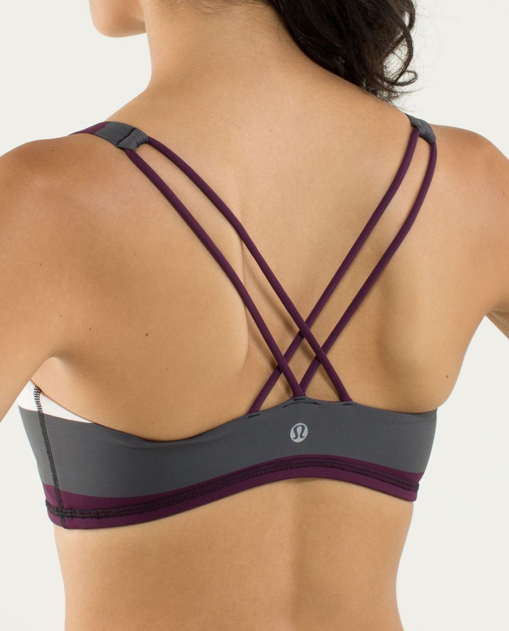 Lululemon Free To Be Bra - Pow Stripe Angel Wing / Plum