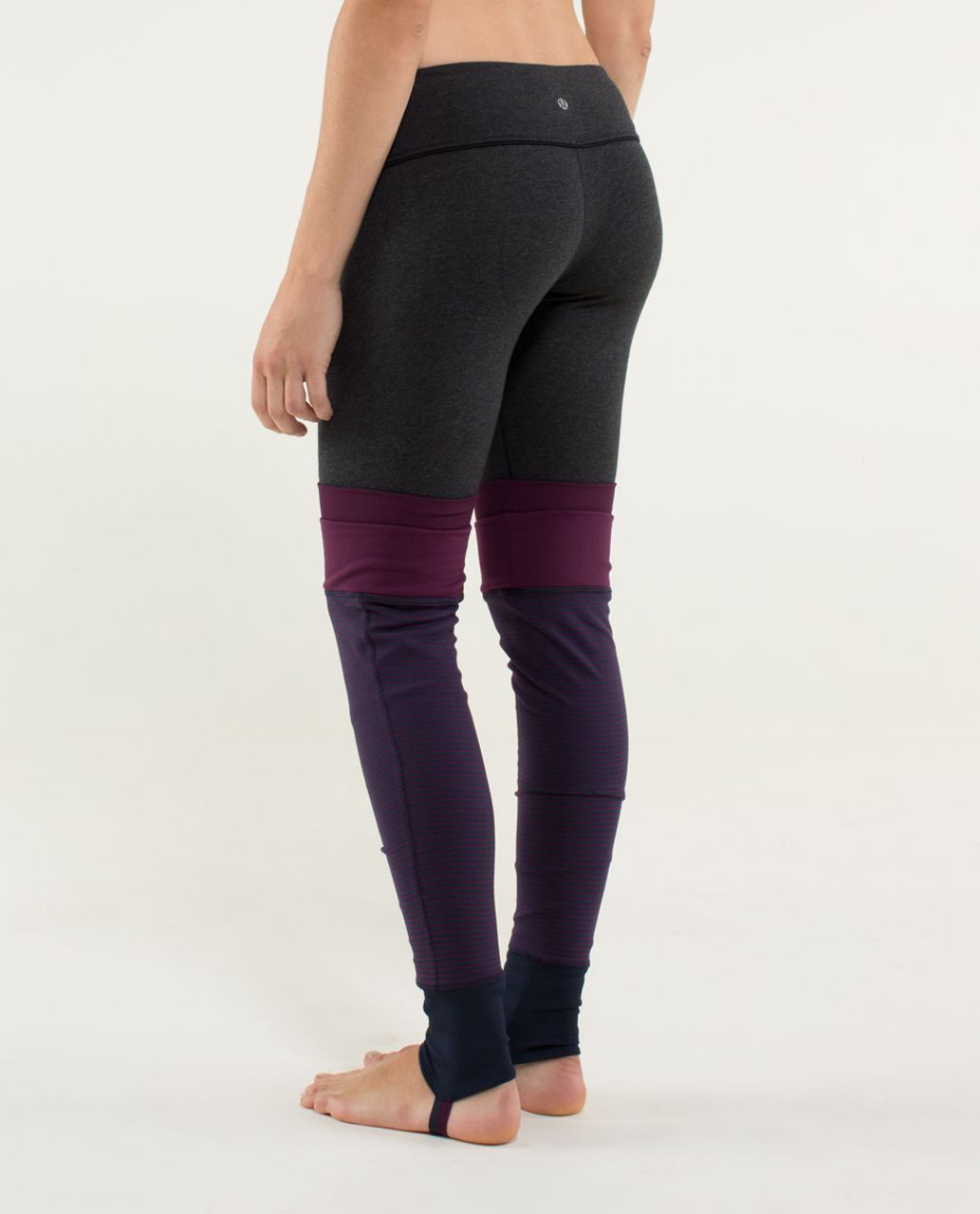 Lululemon Studio Leg Warmers - Hyper Stripe Plum / Plum / Plum / Inkwell