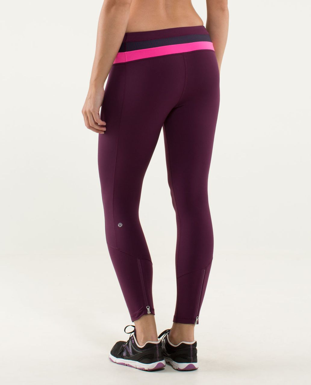 Lululemon Give Me Qi Pant - Plum / Hyper Stripe Raspberry Glo Light / Raspberry Glo Light