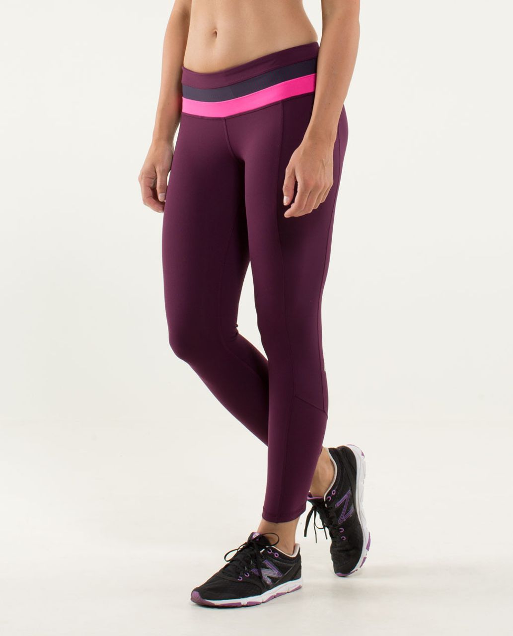 Lululemon Give Me Qi Pant - Plum / Hyper Stripe Raspberry Glo Light / Raspberry Glo Light