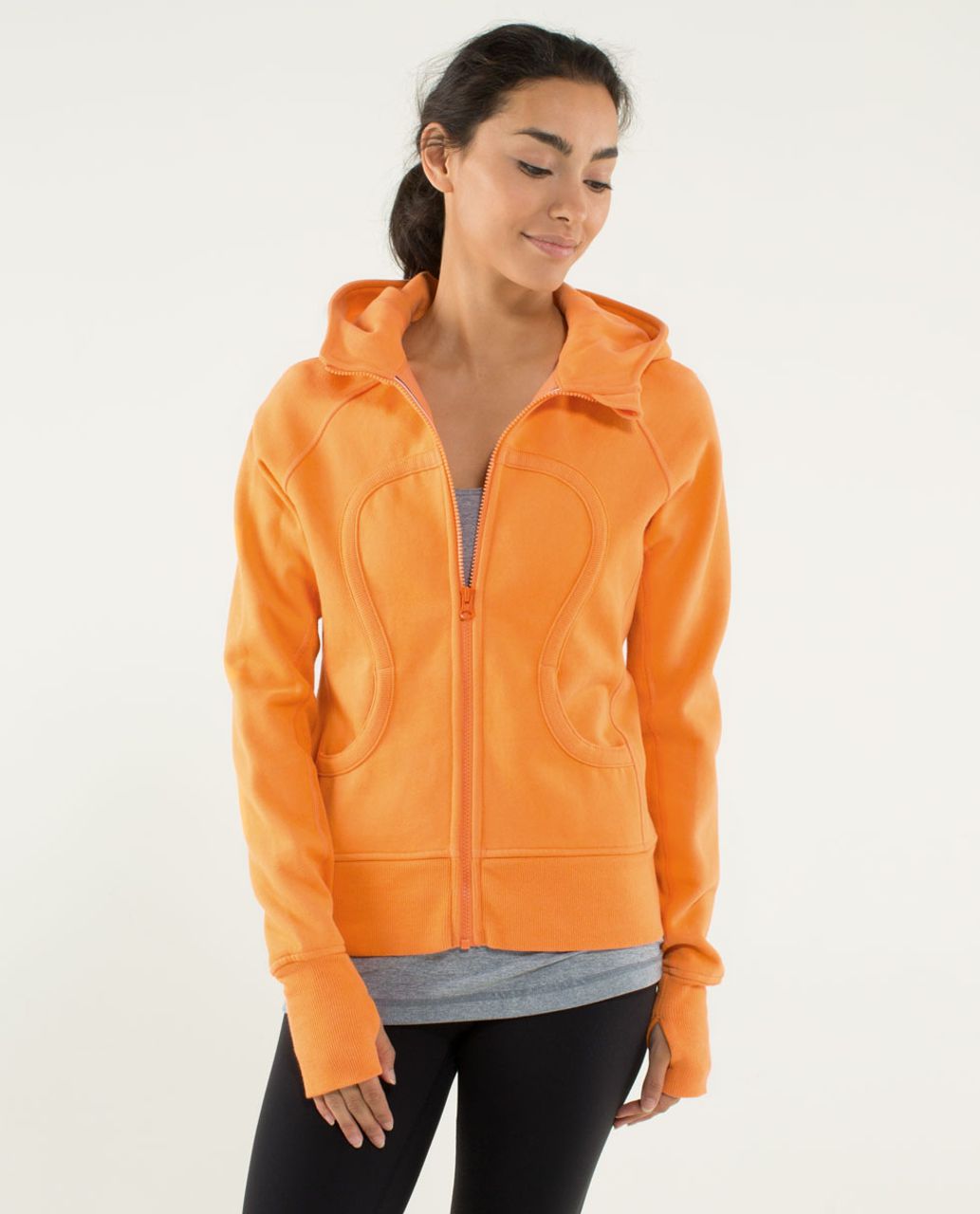 Lululemon Scuba Hoodie Women's 6 Orange Classic XS S - clothing