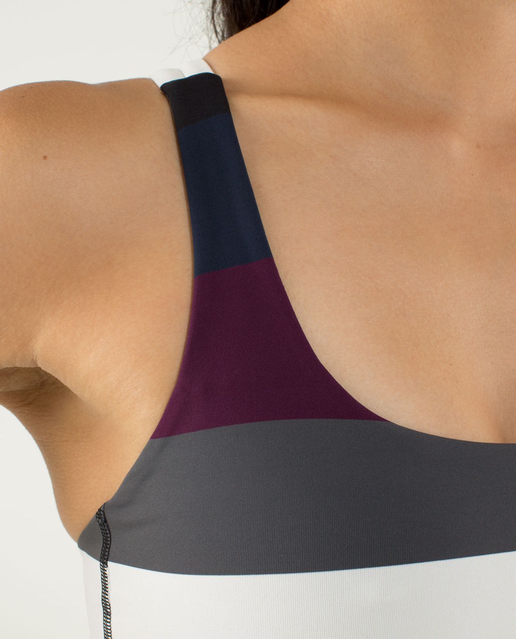 Lululemon Energy Bra - Pow Stripe Angel Wing / Soot Light / Plum