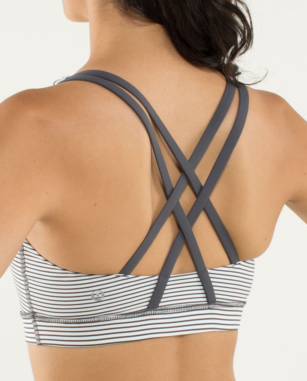 Lululemon All Sport Bra - Hyper Stripe Mauvelous Heathered Black