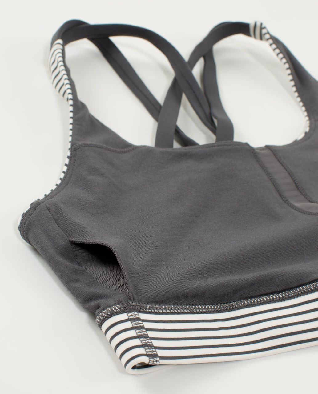 Lululemon Energy Bra - Hyper Stripe Mauvelous Heathered Black